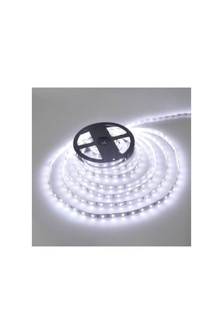 5 Metre 12v Şerit Led İç Mekan Beyaz Işık 10 Çipli