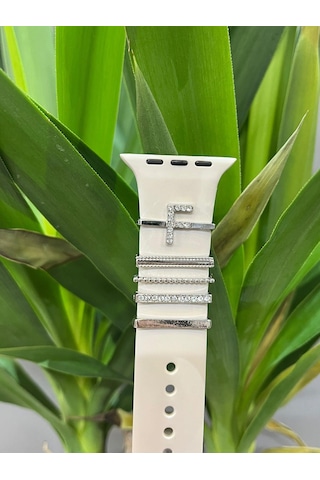 Apple Uyumlu Watch Kordon Aksesuarı Charm Set F Harfi
