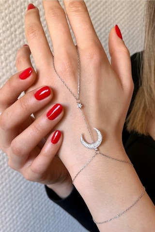 925 Ayar Gümüş Ay-yıldız Tasarım Şahmeran - 45098601 Gümüş