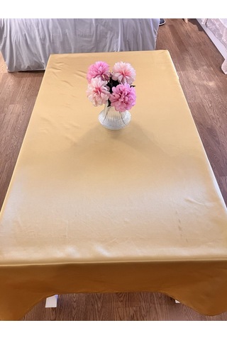 Finezza Kristal Monoray Kumaş Gold Masa Örtüsü Dikdörtgen 140x200 Cm - 1491