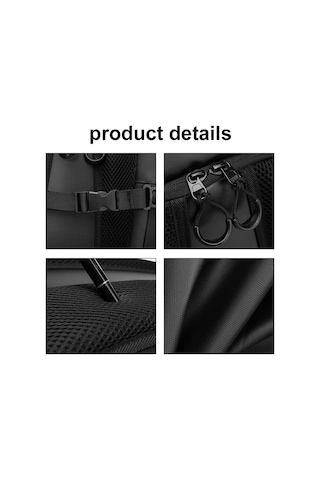 Lemestar Süper Hafif Su Geçirmez Motosiklet Kask Çantası - 30-48l Büyük Kapasiteli, Çoklu Cep, Bisiklet/seyahat/ofis İçin Siyah Sırt Çantası