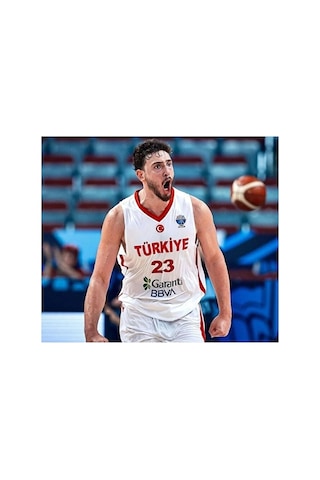 Türkiye Basketbol Milli Takımı Alperen Şengün Forması Beyaz Çok Renkli