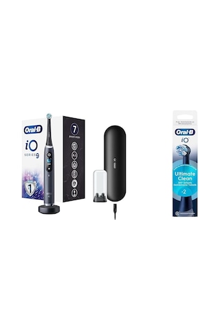 Tr İo - 9 Siyah Şarjlı/elektrikli Diş Fırçası + Oral-b İo Ultimate Clean Siyah Diş Fırçası Yedek Başlığı 2 Diğer