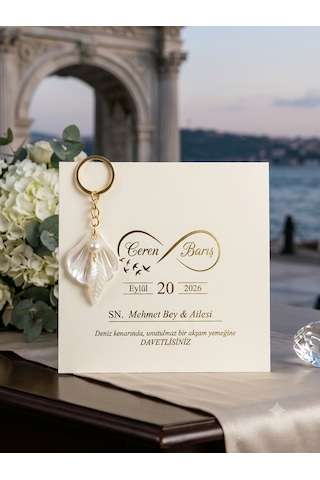 Elizimsanat Filografi Yeşil Kalp Figürlü Düğün,nikah,kına,söz Davetiye Süsü Anahtarlık