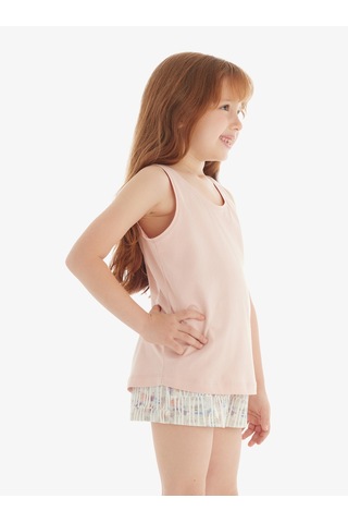 Kız Çocuk T-shirt 60570 - Pembe Pembe