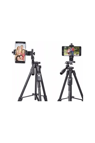 Diğer - Siyah - Kumandalı Tripod 3 Ayak Sabitleyici Video Footoğraf Çekim Tripodu 150cm Uzaktan Kumandalı 150 Cm