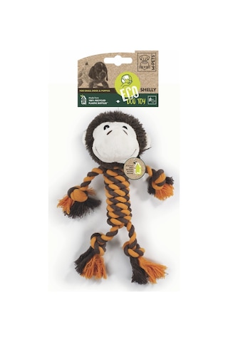 M-pets Shelly Maymun Şeklinde Peluş Kedi Ve Köpek Oyuncağı 33x26x10 Cm