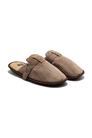 Victor Erkek Ev Terliği Kahverengi 41/46 Kahverengi