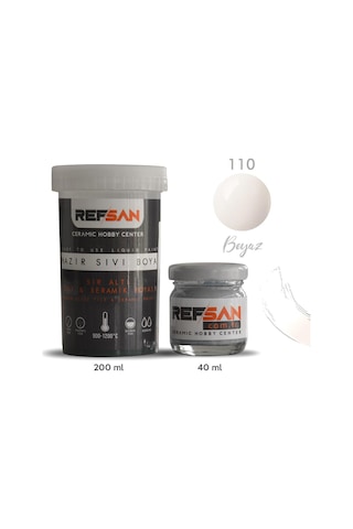 Hazır Çini ve Seramik Boyası Beyaz No-110 200 Ml