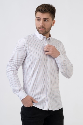 White Stone Ávila G2309 Regular Fit Pamuklu Likralı Gömlek Desenli L Çok Renkli