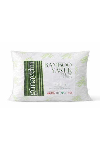 Günaydın Bambu Yastık , Nefesalan Doku ,organik, Kapitonesiz ,çantasız, 50x70 Yastık Beyaz