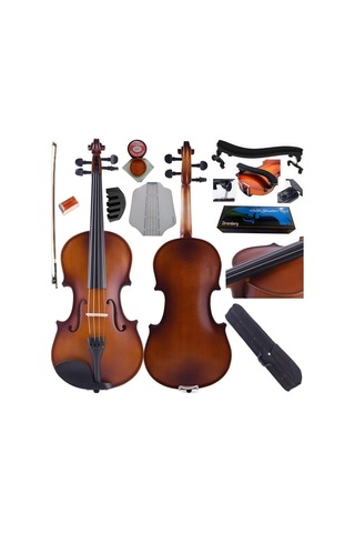 Keman - Mat Yastık + Susturucu + Kılavuz Yetişkin Kemanı Keman - Mat Yastık + Susturucu + Kılavuz Yetişkin Kemanı
