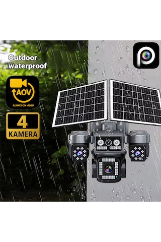 Ventus 8mp 4 Kameralı 4g Çift Solar Panel 16x Zoom Dual Batarya Hieasy Aov Sürekli Kayıt Gece Görüş Çift Yönlü Ses Hieasy Türkçe