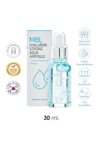 Kuru Ciltler İçin Nemlendirici Ve Onarıcı Saf Ve Yoğun Hyaluronik Asit İçeren Ampoule Serum
