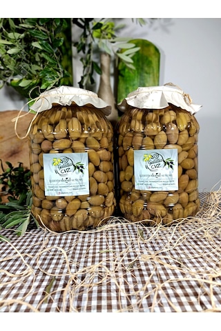 Aydın Yöresi Kalamata Cinsi İri Boy Sofralık Tatlandırılmış Kırma Yeşil Zeytin 6 Kg