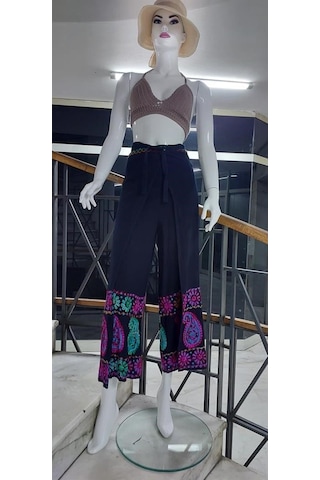 Eren Style Otantik Batik Desenli Harem Bulmaca Şalvar Pantolon 104 Cm Lacivert