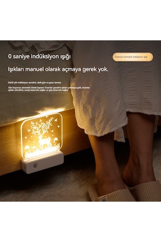 Lıcorıce Çift Kullanımlı Akıllı İndüksiyon Gece Lambası-noel Ağacı Sıcak Renkler Diğer