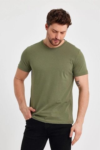 MMetalic Erkek Çok Renkli T- Shirt Regular Fit Rahat Kesim Bisikle (549330284) Haki