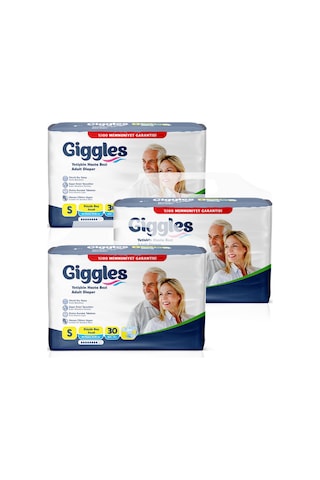 Giggles Yetişkin Bel Bağlamalı Hasta Bezi Small 3 x 30'Lu