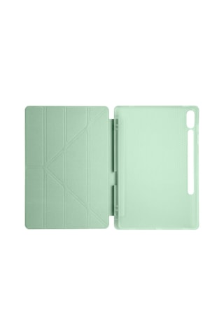 Ecruz Galaxy Tab S9 Plus Kılıf Uyumlu Tri Folding Kalem Bölmeli Standlı Kılıf-mav Tablet Kılıfı