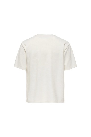 Only & Sons Erkek Bisiklet Yaka Jakarlı Beyaz T-shirt - 22037430