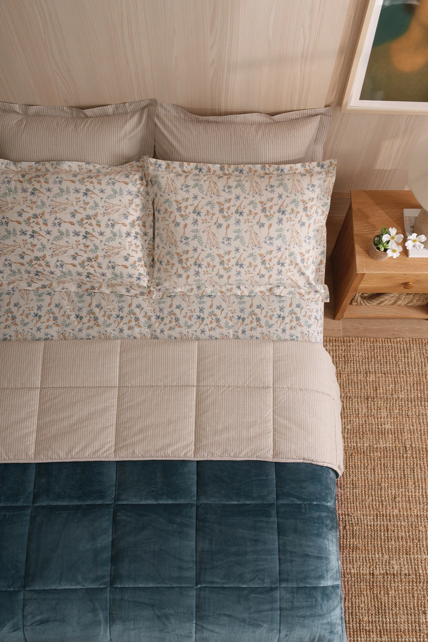 Puffy Wels Çift Kişilik Threefy Uyku Seti - Mavi