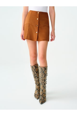 Regular Fit Kadın Etek Lıght Brown