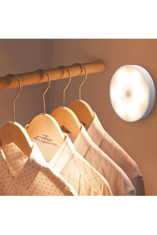 Sge Teknoloji Hareket Sensörlü Sarı Renk USB Şarjlı Led Işık Lamba