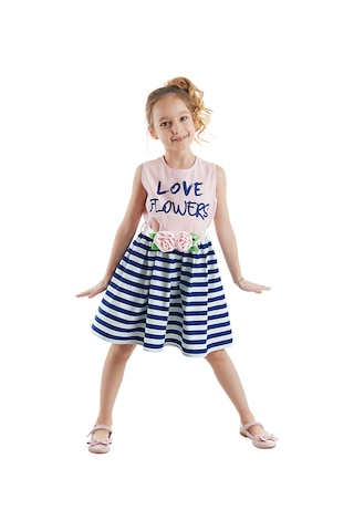 Denokids Mshb&g Çiçekli Kız Çocuk Abiye Elbise Pembe