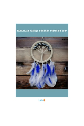 Rüya Kovan Hayat Ağacı Dream Catcher 57 Cm Uzunluk 1 Adet