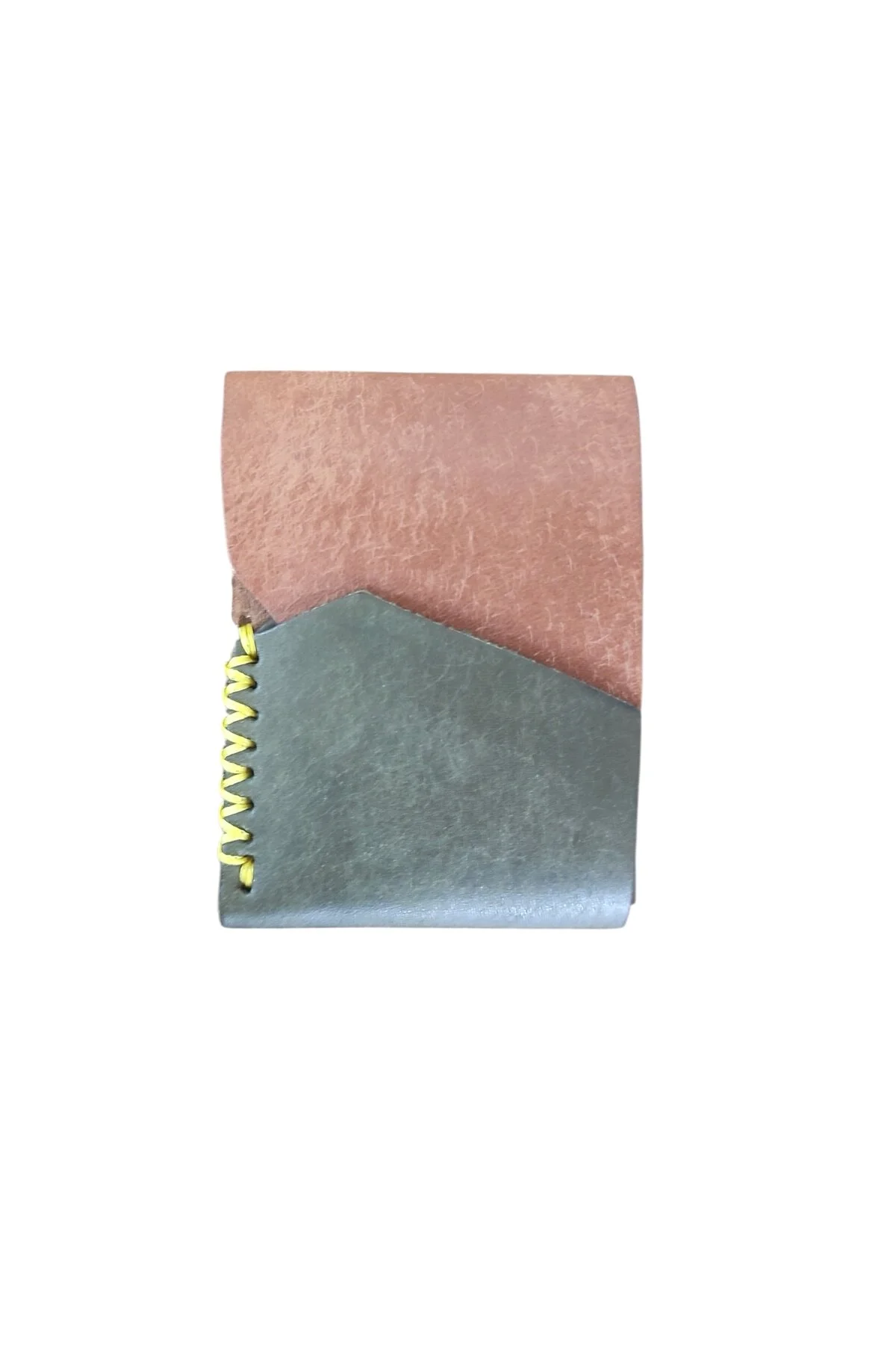 Sumerian Leather Craft Pueblo Deri Kartlık Düz Zeytin Yeşili Yağ Yeşili