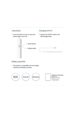 Didadodo Manyetik Kapasitif Kalem - İos/android Uyumlu, Hassas Dokunmatik Yazım
