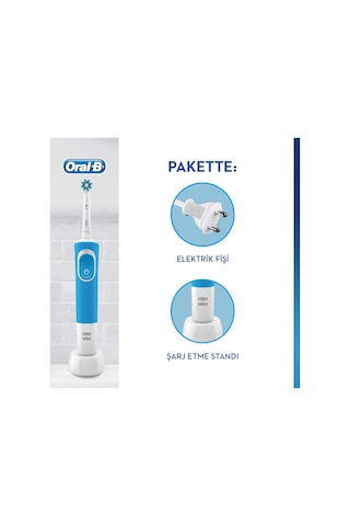 Oral-B Vitality 100 Cross Action Mavi Şarjlı Diş Fırçası