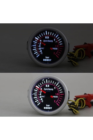Jms Dynoracing 2 "52mm Evrensel 12 V Led Duman Len -1 0 2bar Turbo Boost Ölçer Ölçer / Turbo Boost Ölçer