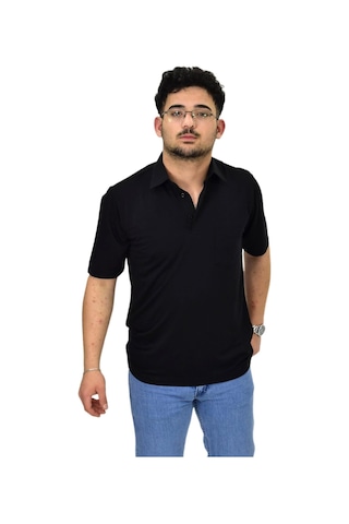 Raymons Erkek Büyük Beden Gömlek Yaka Tişört T6065 Bgl-st04540 Siyah