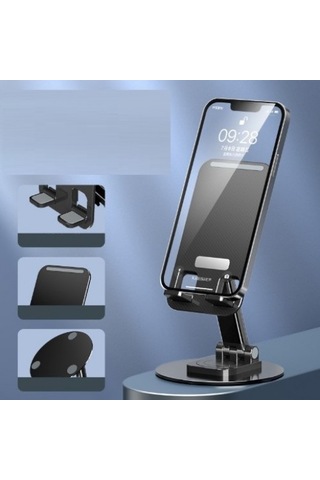 Katlanabilir Telefon Tutucu Stand Yuvarlak Tabanlı Cm-074