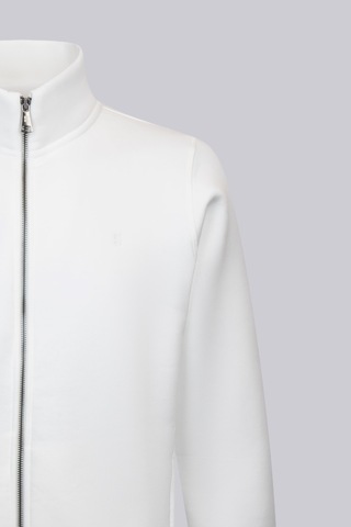 Hatemoğlu Beyaz Regular Fit Pamuklu Tam Fermuarlı Sweatshirt 30228 Beyaz