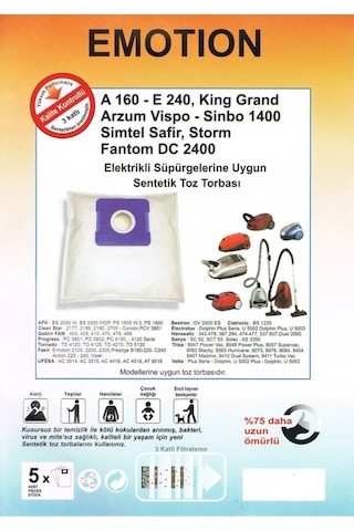 Fakir Redvac 2000 Toz Torbası 10 Adet Uyumlu
