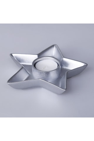 Evora Tealight Mumluk Gümüş