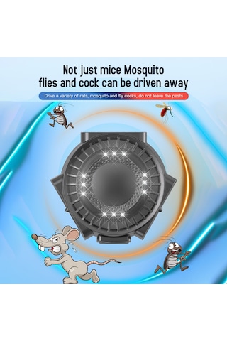 Skycity Siyah 360 Derece Ledli Güçlü Fare, Mus, Hamam Böceği, Sinek Ve Karınca Kovucu Aleti - Avrupa Standartı
