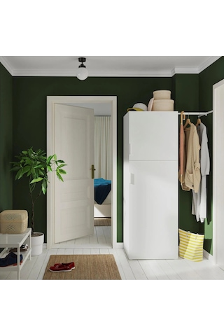 Ikea Beyaz Modern Kapaklı Gardırop 107x57x181 Cm
