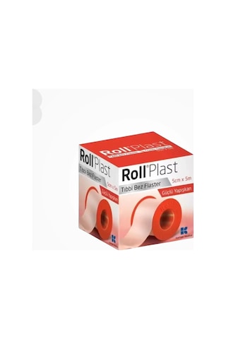 Roll Plast Tıbbi Bez Flaster Çinko Oksitli Kauçuk Yapışkanlı 5cm X 5m - 2 Adet