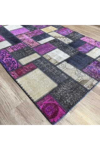 Hoom Rugs Patchwork Mor El Dokuma Kilim Mor