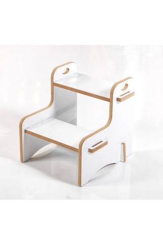 Demonte Ahşap Basamak Tabure - Çocuk Wc Banyo Gardolap Mutfak