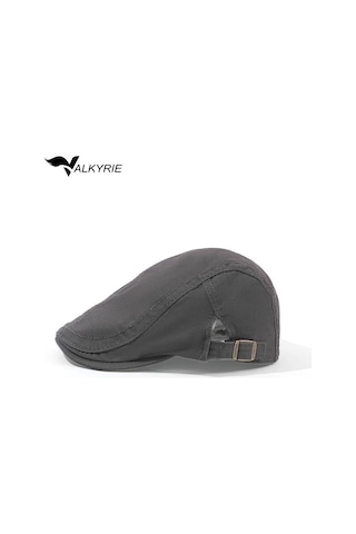 Valkyrie Erkek Şapka Kasket Düz Renk Ayarlanabilir Unisex Şapka Günlük Kullanım Yazlık Kasket Gri