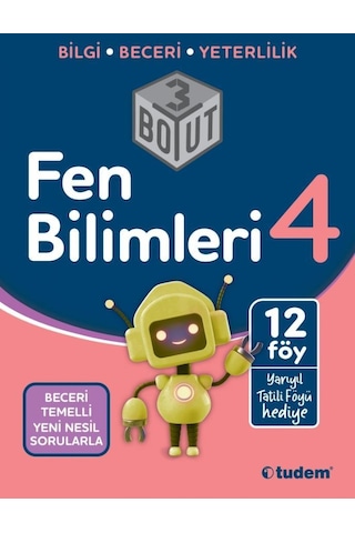 4.Sınıf Fen Bilimleri 3 Boyut - Tudem Yayınları