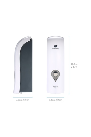 Kangvka Duvar Tipi 300ml El Sabunu Dağıtıcı - Ev Ve Otel Banyoları İçin Manuel Basma Tipi - Delme Yok Kurulum - Beyaz Cd-1049a Diğer