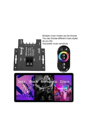 Dokunmatik Touch RGB Şerit Led Kumanda Müzik Ses Kontrol Devresi