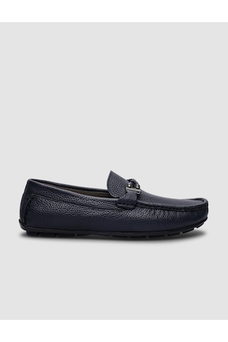Cabani Sanvano Hakiki Deri Lacivert Erkek Loafer