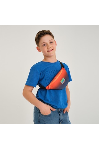 Coral High Erkek Çocuk Günlük Bel Çantası - Siyah Turuncu Gradyan Çok Renkli